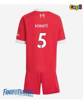 Liverpool Ibrahima Konate #5 Echipament de Fotbal Replică 2025-26 Copii Acasa (+ Șorturi)